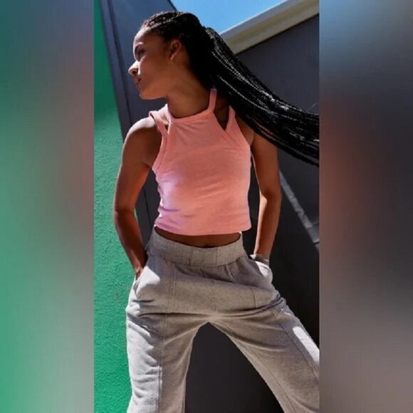 Free People Women's Two Times The Charm Tank Top in Pink Punch NWT Size Small - Picture 6 of 7